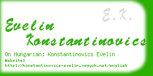 evelin konstantinovics business card